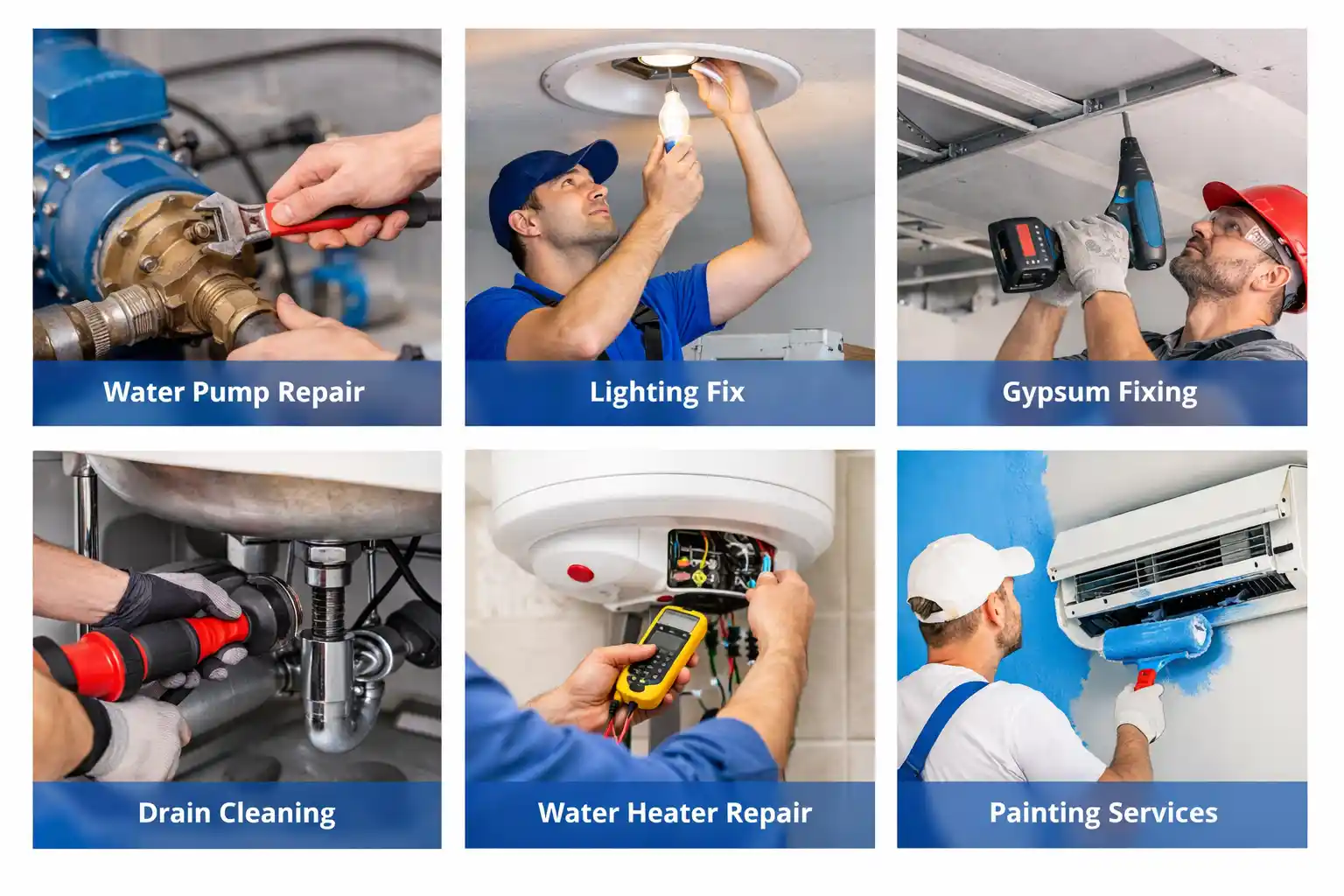 AC repair technician servicing air conditioner in Dubai